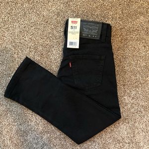 NWT Boys Levi’s Slim 511 Black Stretch Jeans